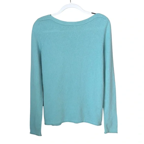 Madewell 100% Merino Wool Light Blue Boatneck Sweater - Picture 3 of 6